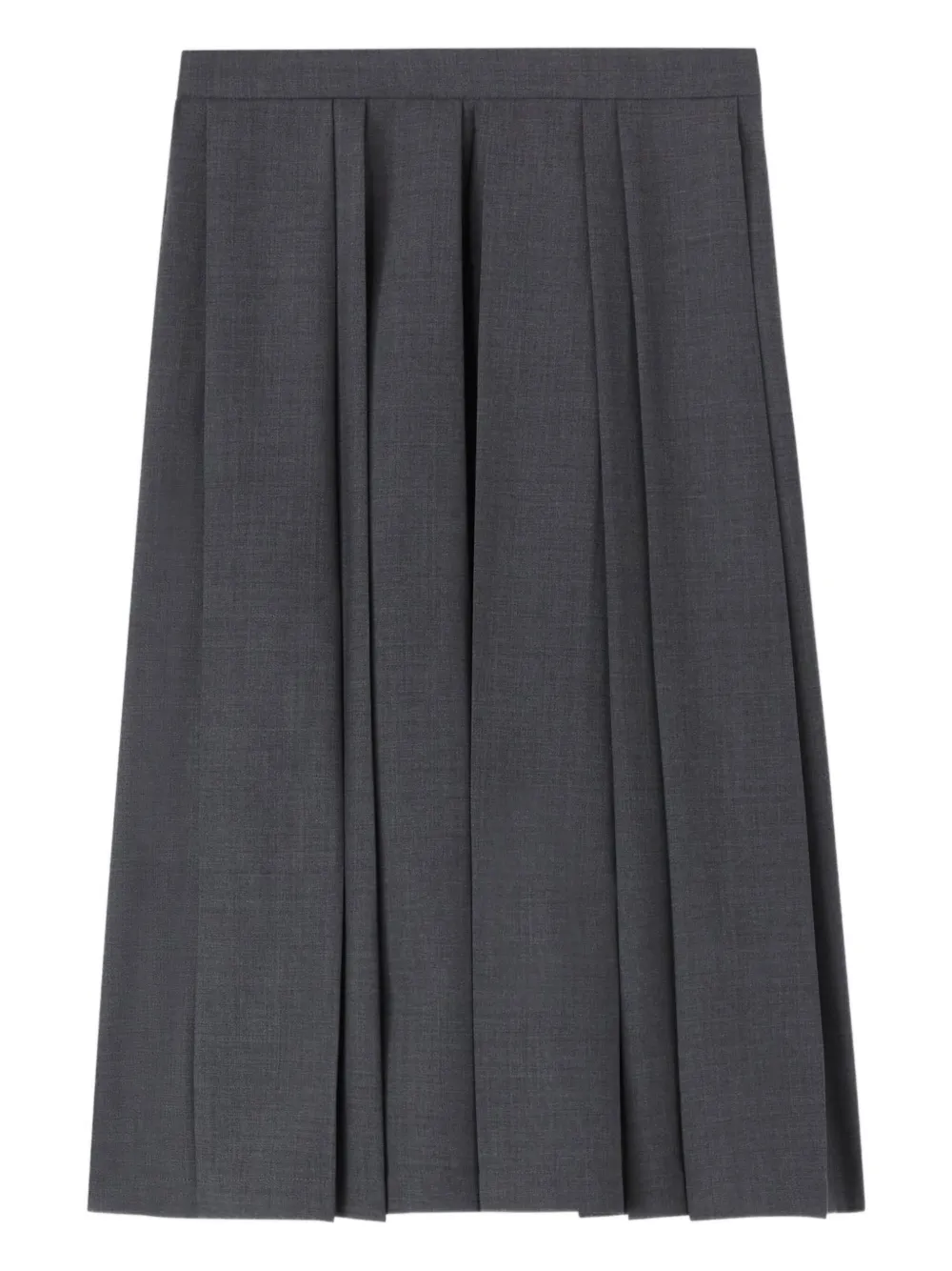 Ermanno Scervino pleated wool skirt - グレー Ermanno Scervino pleated wool skirt - グレー