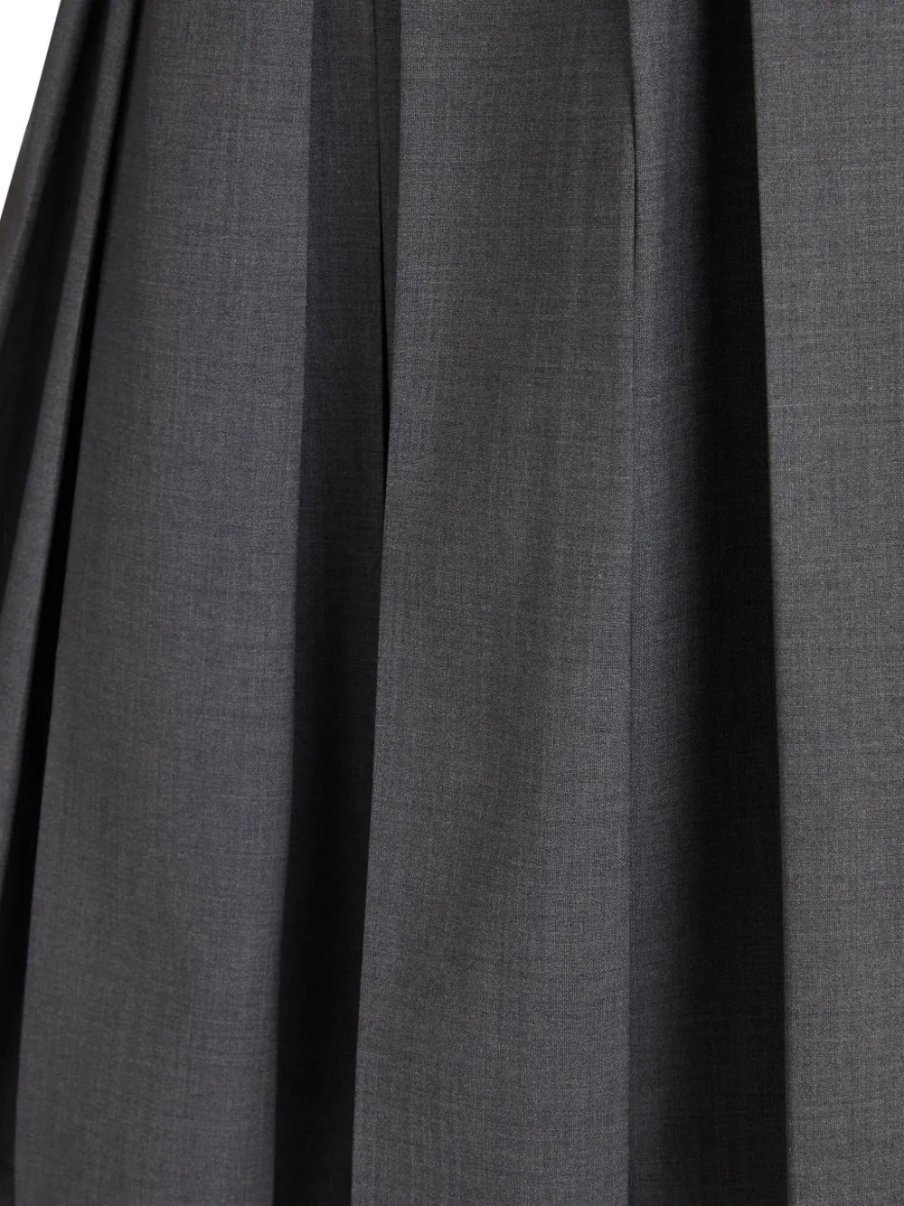 Ermanno Scervino Pleated Wool Skirt In Gray