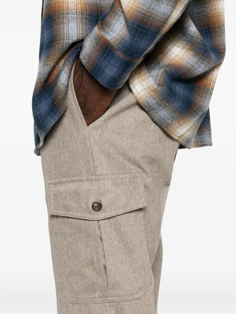 Incotex Cargo-pocket Trousers In Neutral