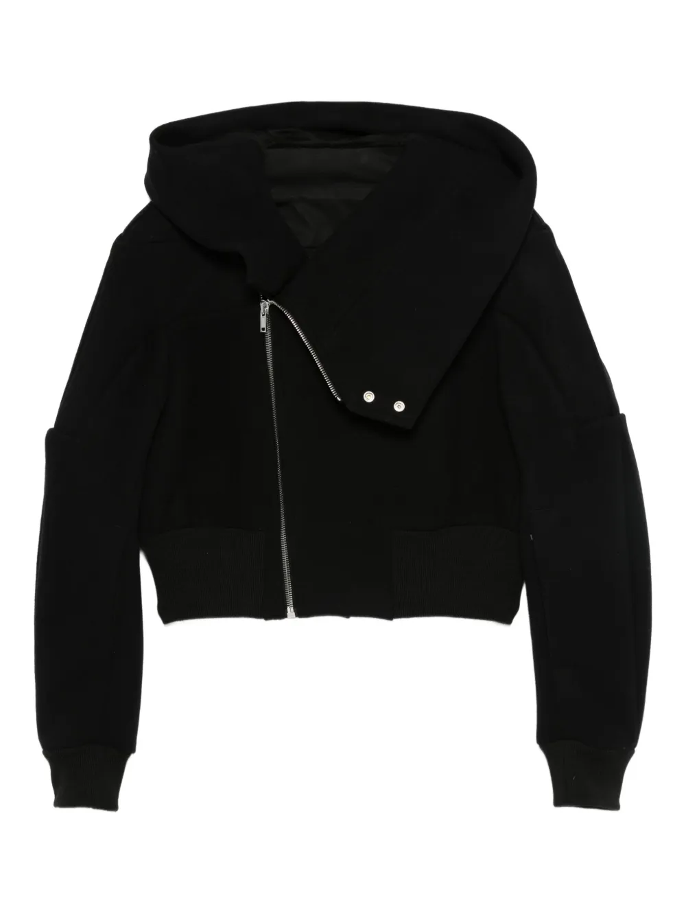Rick Owens hooded zip-up jacket | Black | Image 1