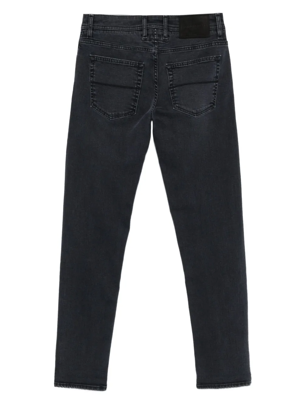Sartoria Tramarossa Jeans met vijf zakken en ringdetail - Zwart