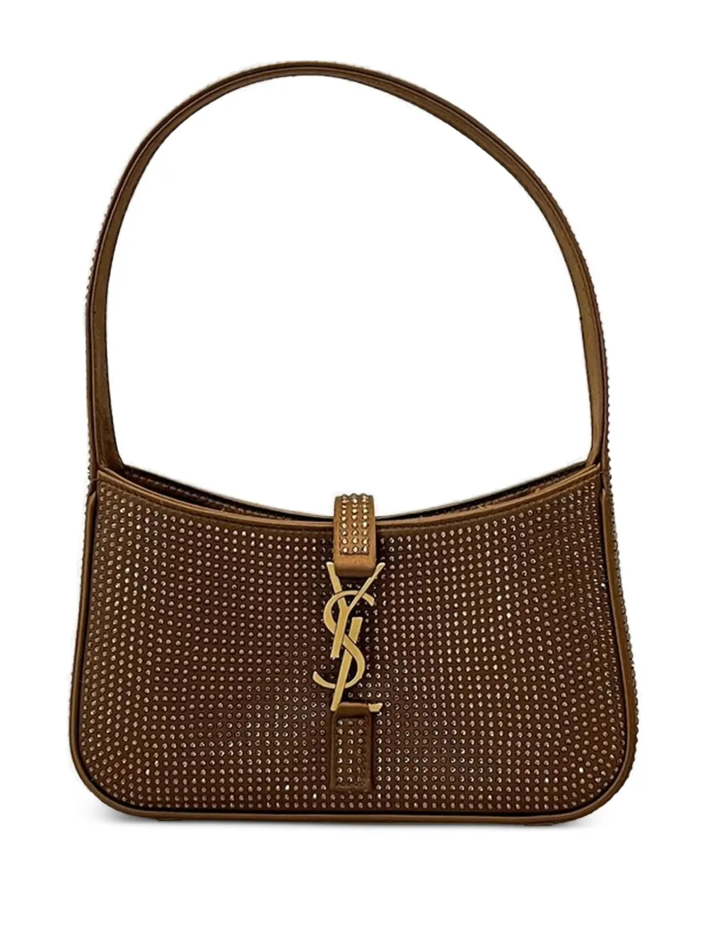 Saint Laurent embellished logo shoulder bag | Brown | Image 1