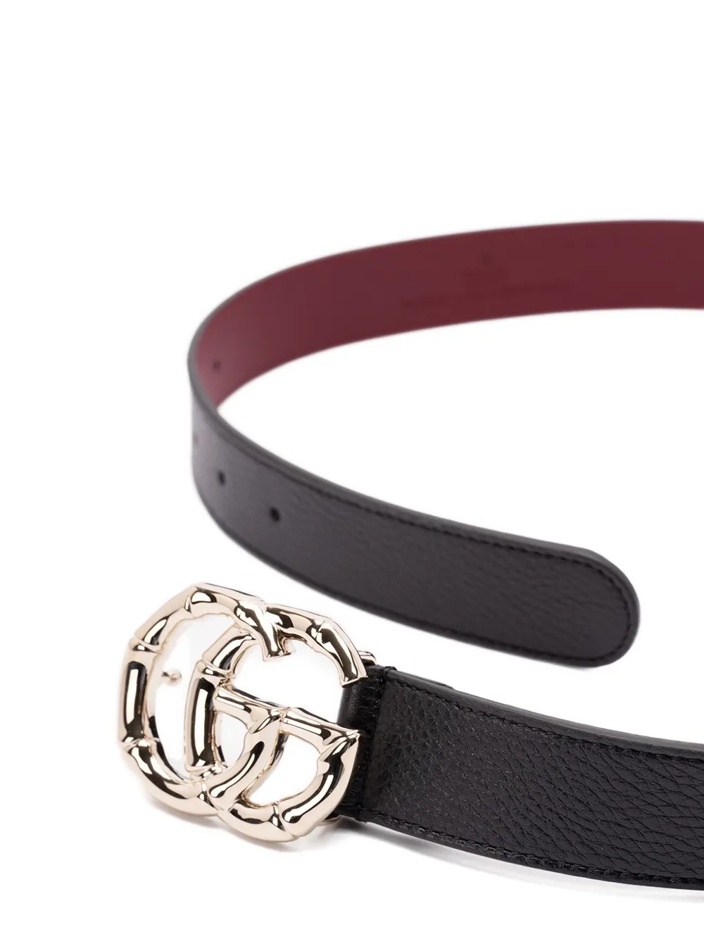 Gucci Gespriem met GG-logo - Zwart