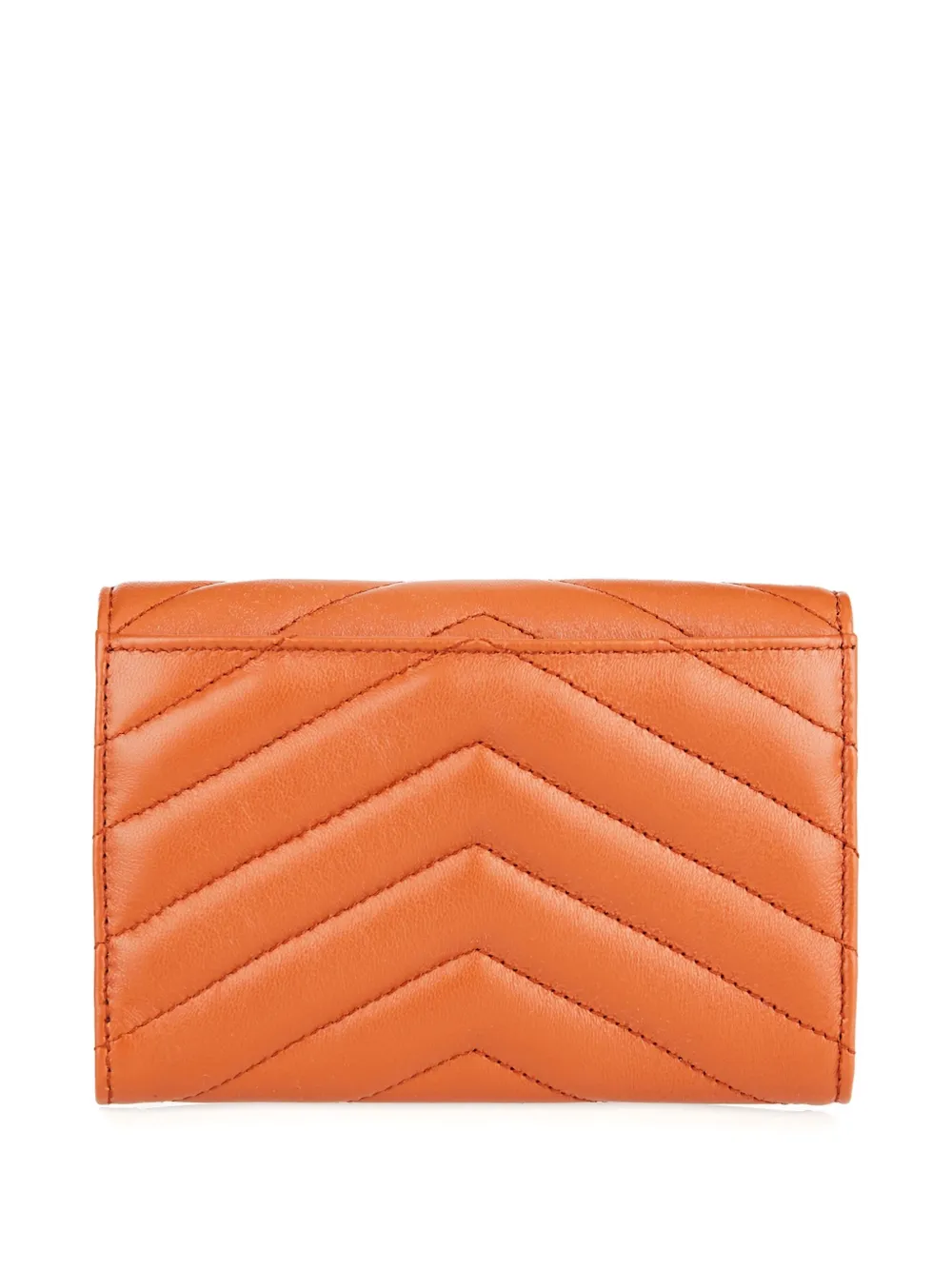 Saint Laurent Portemonnee met chevron logo - Oranje