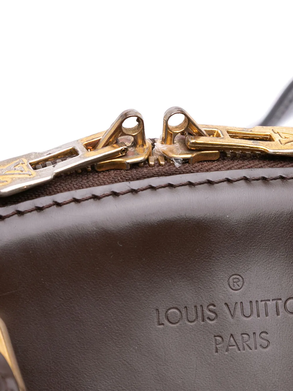 Pre-owned Louis Vuitton 2010 Damier Ebene Verona Mm Shoulder Bag In Brown