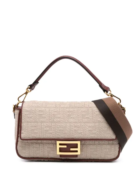 Fendi Pre-Owned 2000-2010 Zucca Embroidered Canvas Baguette satchel