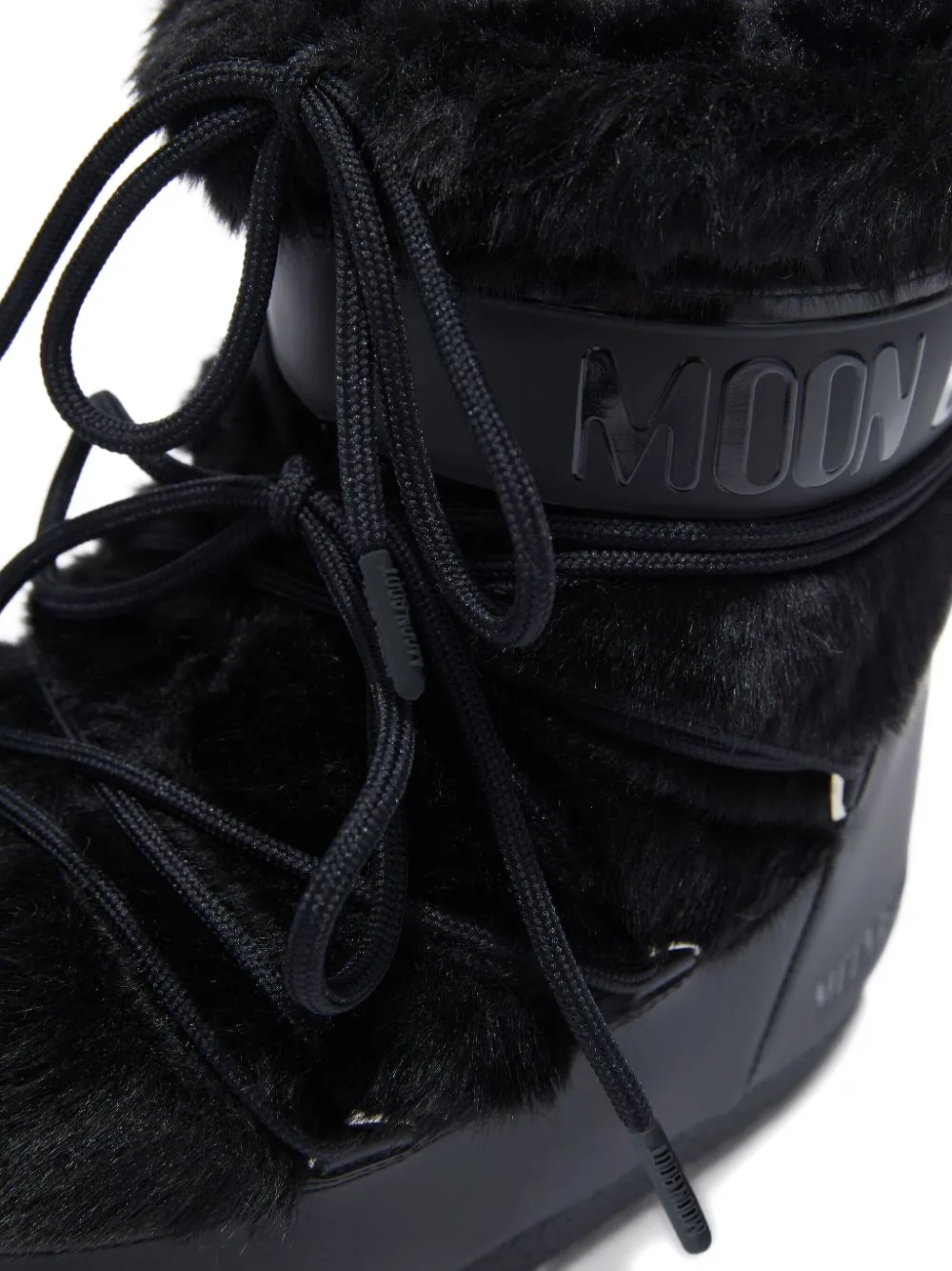 Moon Boot Icon Low Faux Fur Snow Boots In Black