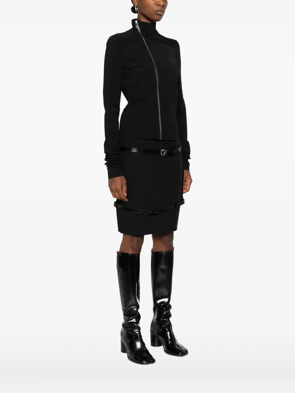Rick Owens Zip-front Cropped Jacket In Black
