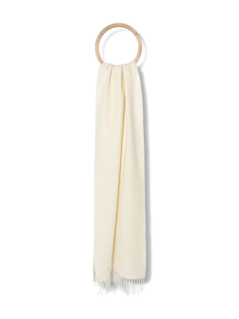 Weekend Max Mara Fringed Scarf In White