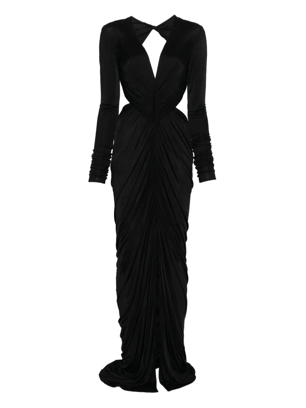 Rick Owens Cut-out Draped Dress In Black