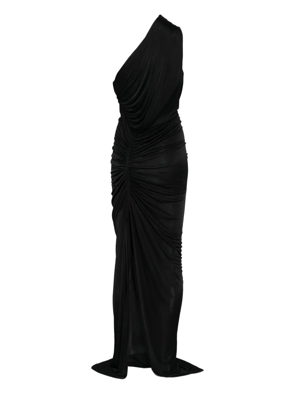 Rick Owens Lilies Asymmetrische maxi-jurk met hals - Zwart