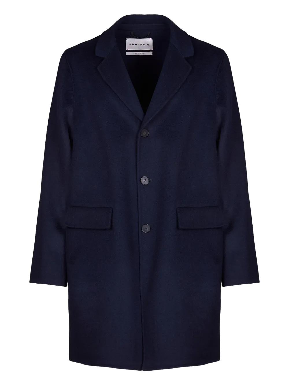 Amaranto Single-breasted Coat In Blue