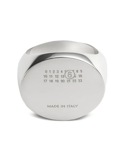 MM6 Maison Margiela number-plaque signet ring