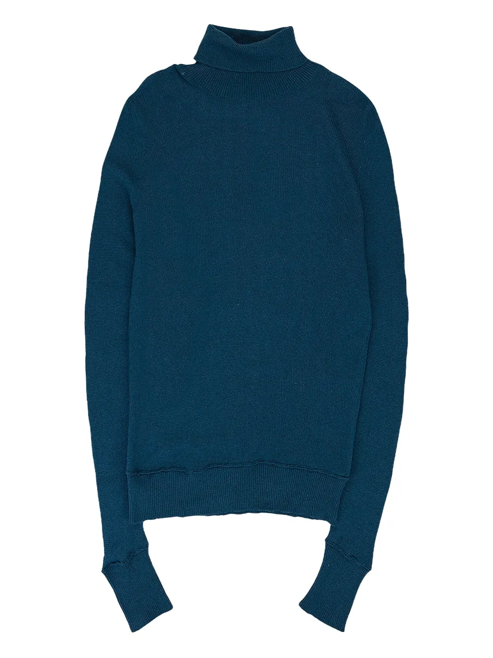 AMIRI turtleneck frayed-hem sweater - ブルー AMIRI turtleneck frayed-hem sweater - ブルー