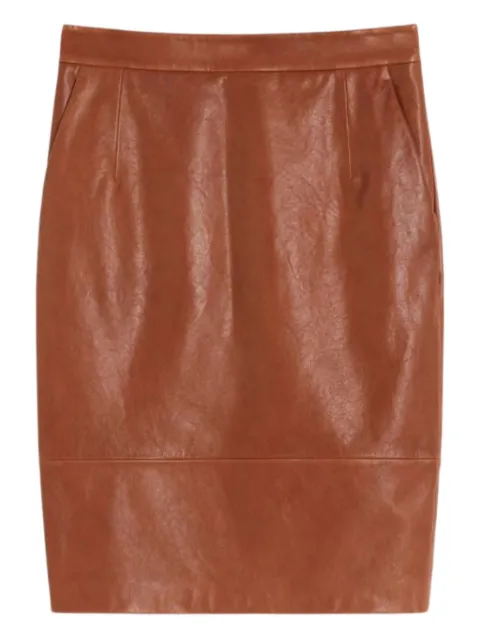 Weekend Max Mara leather panelled midi skirt