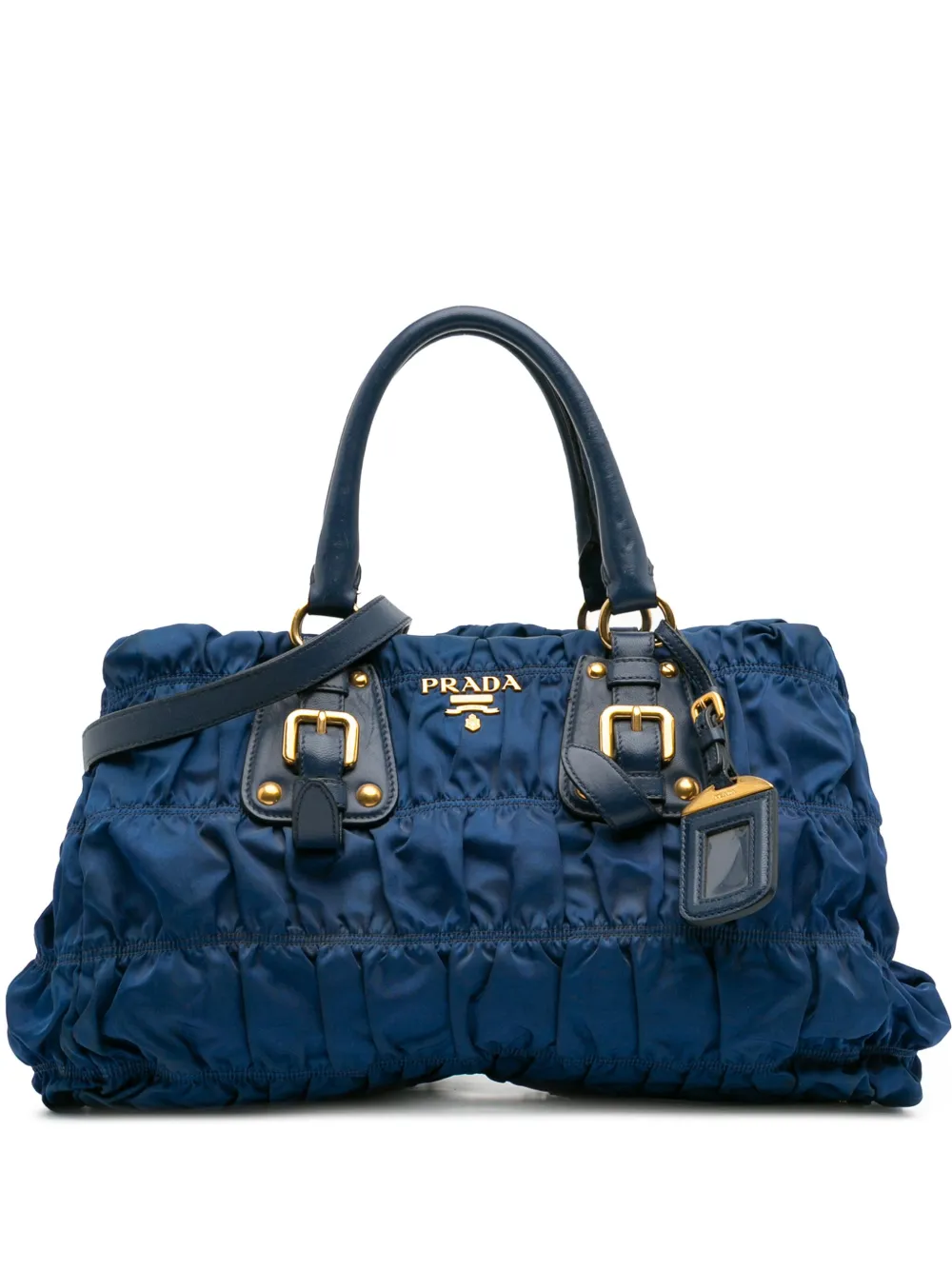 Prada Pre-Owned 2010-2025 Tessuto Gaufre satchel - ブルー Prada Pre-Owned 2010-2025 Tessuto Gaufre satchel - ブルー