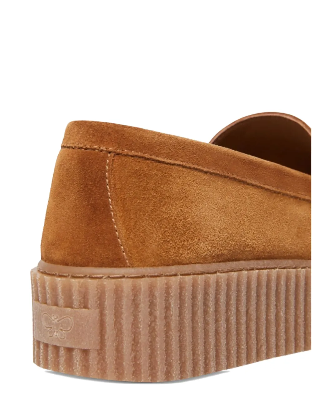 Weekend Max Mara Penny Suede Loafers In Brown