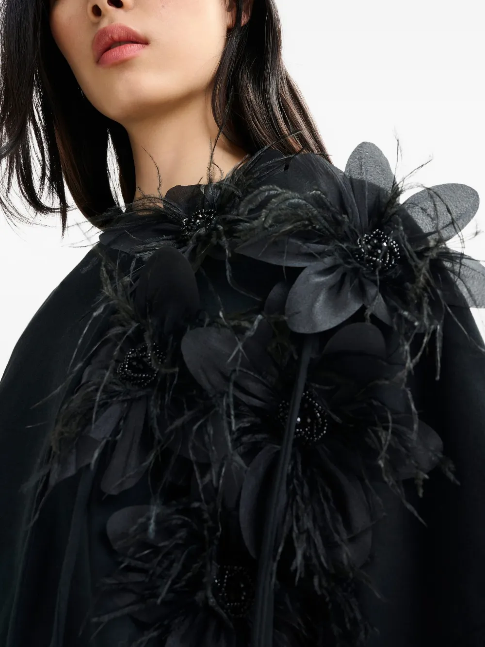 Essentiel Antwerp Flower-embellishment T-shirt In Black