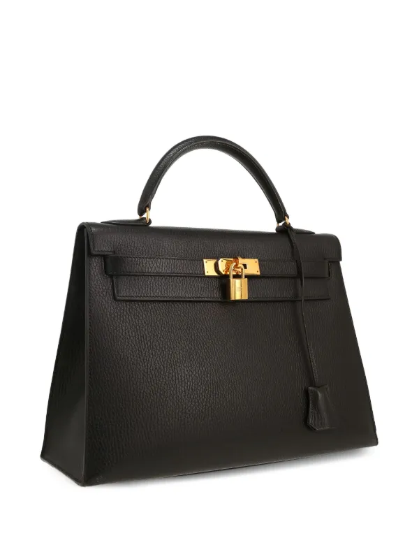 Hermès Pre-Owned Kelly 32 Handbag | Black | FARFETCH