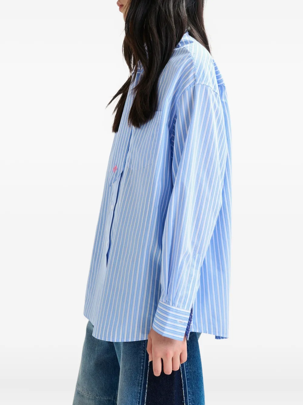 Essentiel Antwerp Stripe-pattern Shirt In Blue