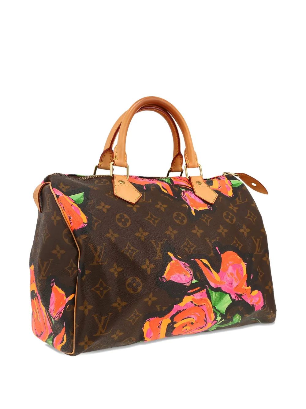 Pre-owned Louis Vuitton 2009 Speedy Monogram Canvas Tote Bag In Brown