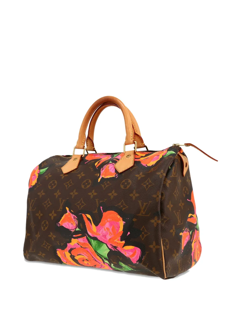 Pre-owned Louis Vuitton 2009 Speedy Monogram Canvas Tote Bag In Brown