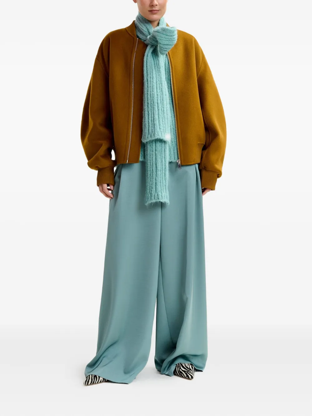Essentiel Antwerp dropped-shoulder zip-front bomber jacket | Varsity Jackets | Image 2