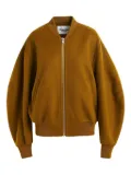 Essentiel Antwerp dropped-shoulder zip-front bomber jacket - Brown