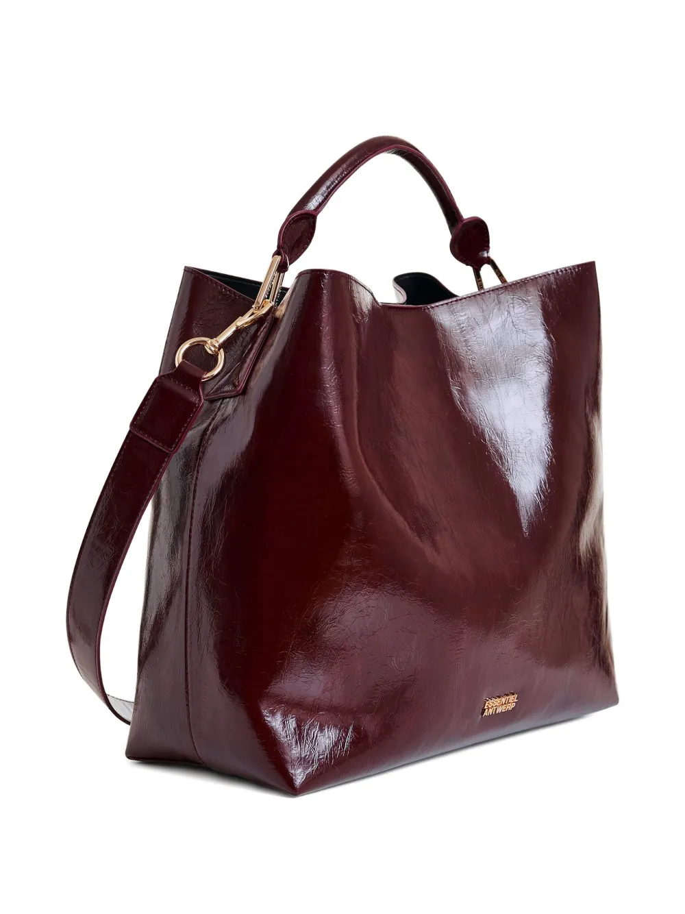 Essentiel Antwerp Rolled-handle Shopper Bag In Red
