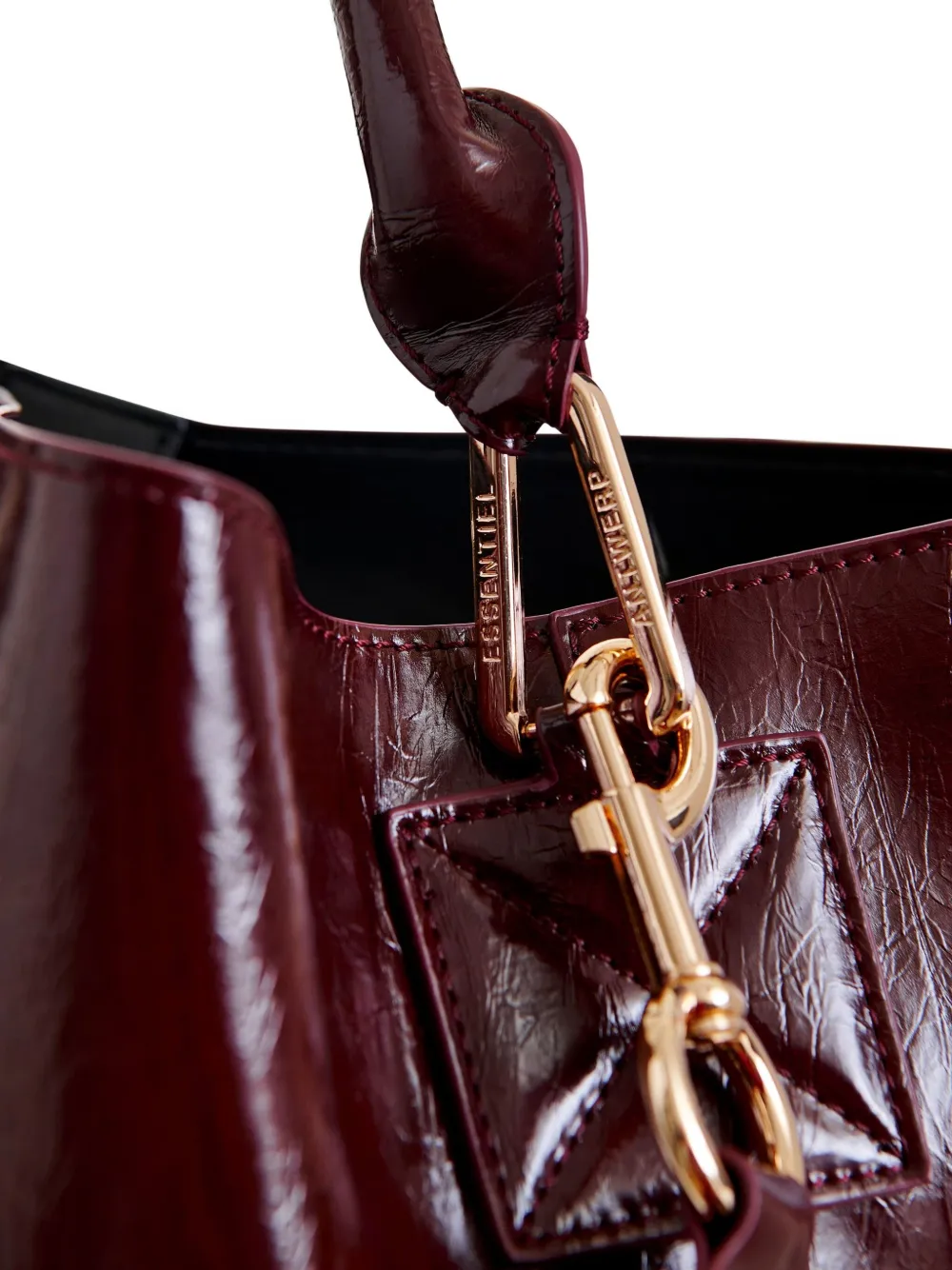 Essentiel Antwerp Rolled-handle Shopper Bag In Red