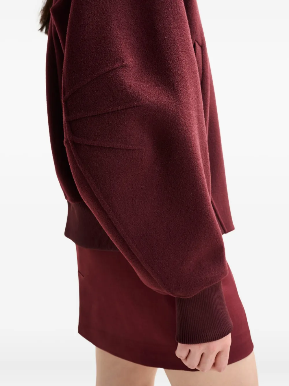 Essentiel Antwerp Jack met ballonmouwen en rits Rood