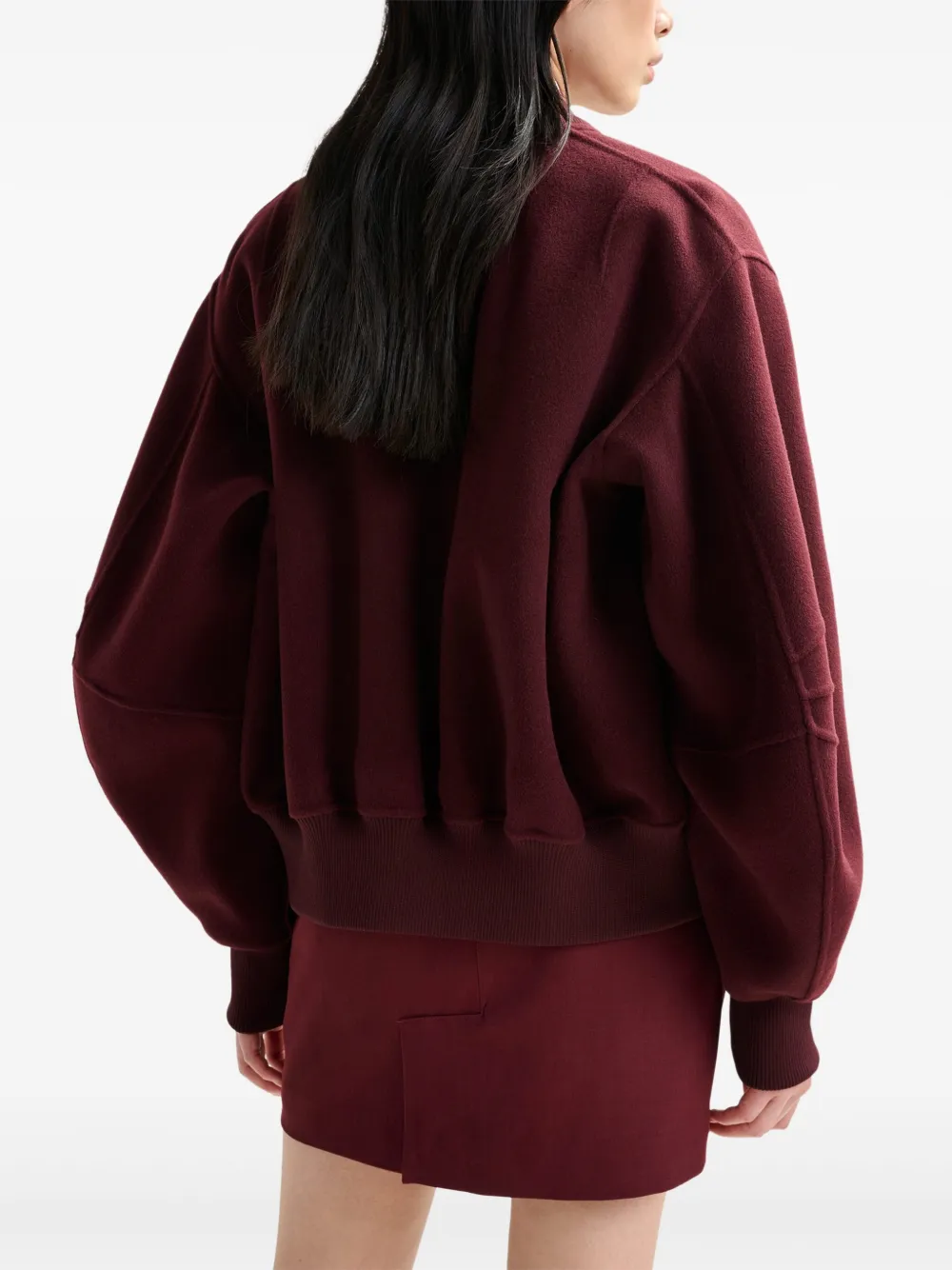 Essentiel Antwerp Jack met ballonmouwen en rits Rood