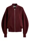 Essentiel Antwerp balloon-sleeve zip-front jacket - Red