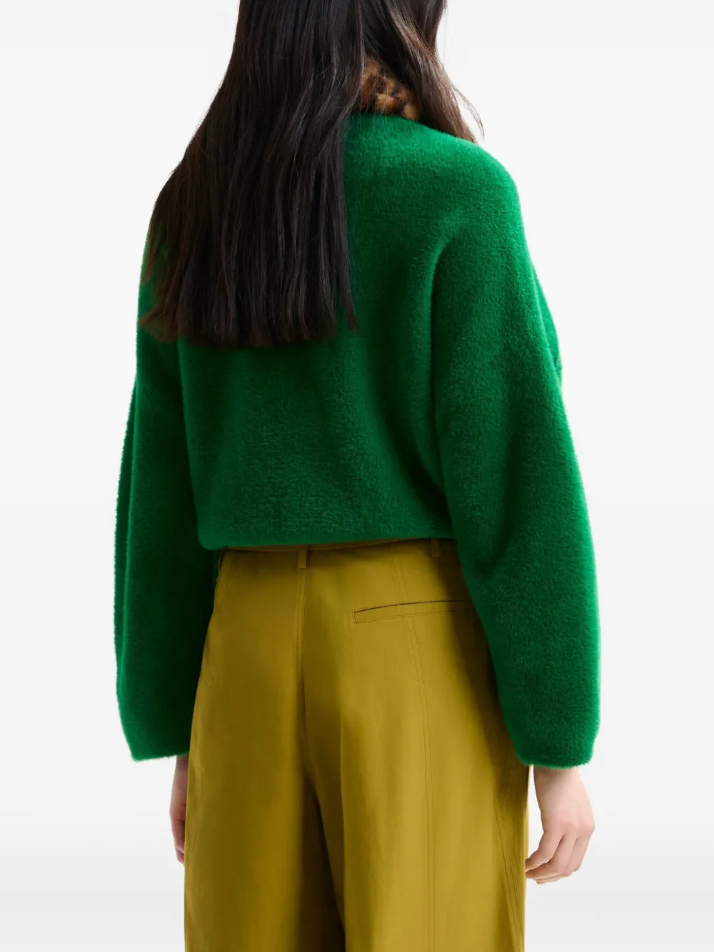 Essentiel Antwerp Button-embellshment Cardigan In Green