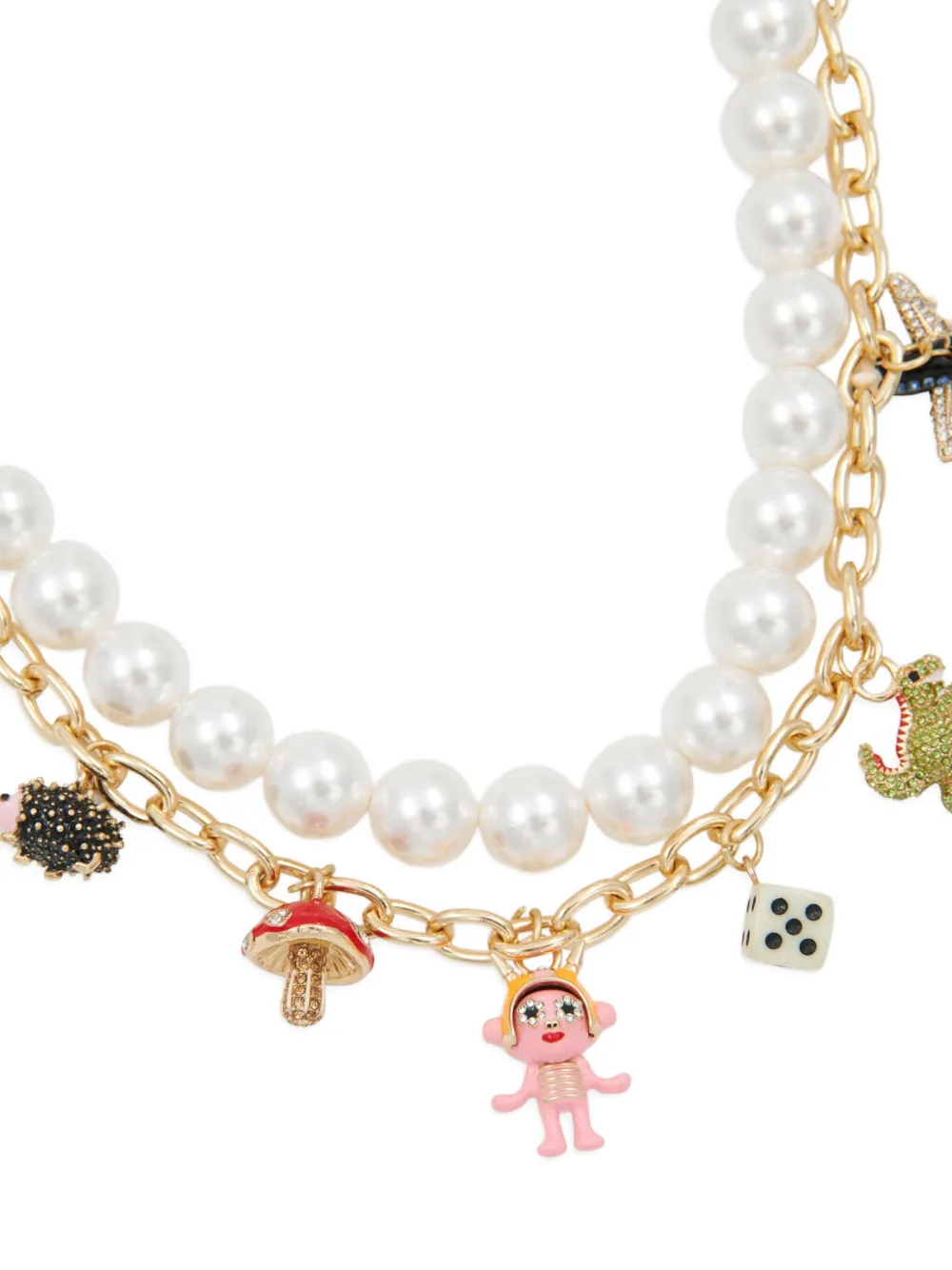 Essentiel Antwerp Multiple-charms Necklace In Gold
