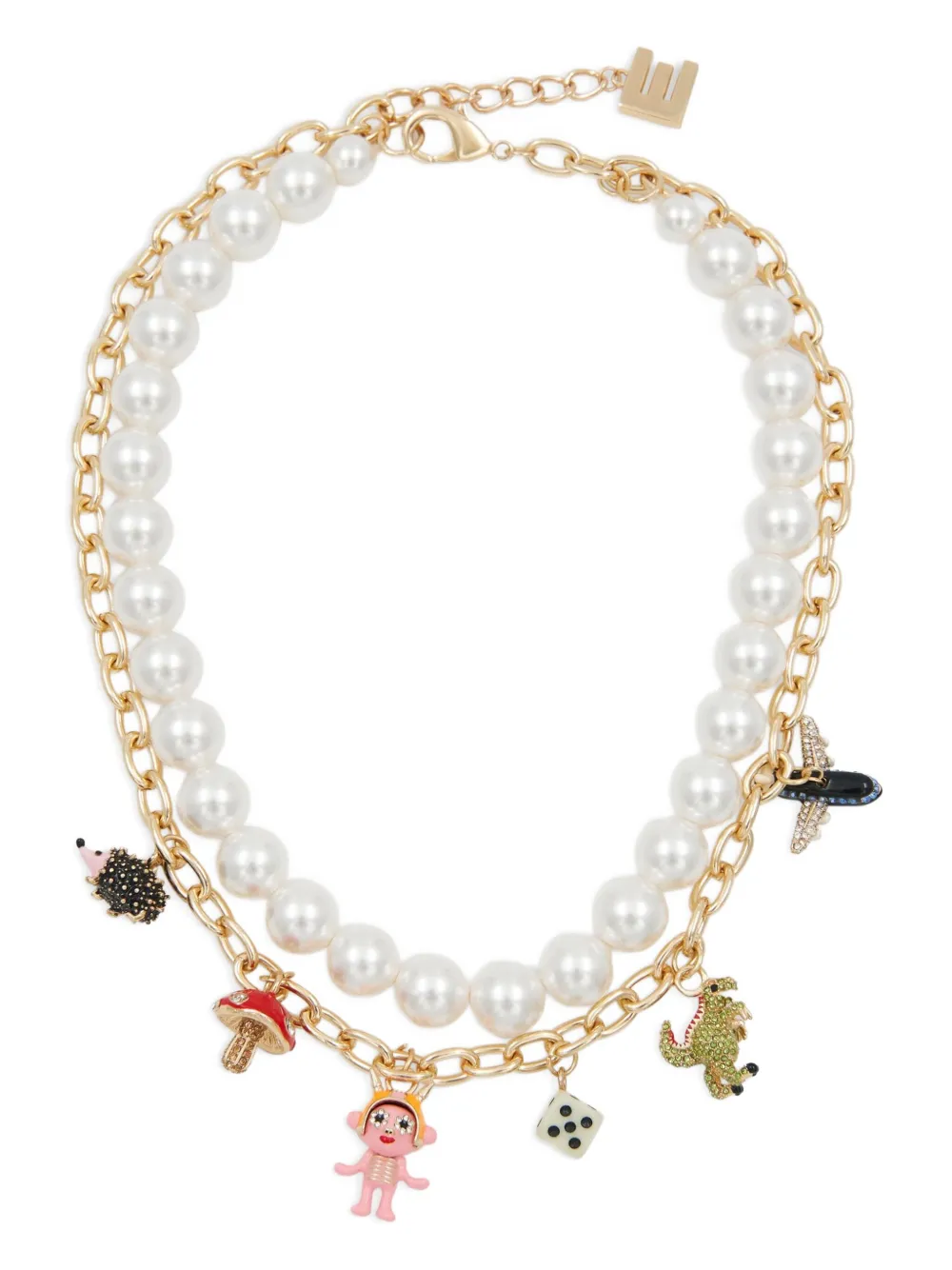 Essentiel Antwerp Multiple-charms Necklace In Gold
