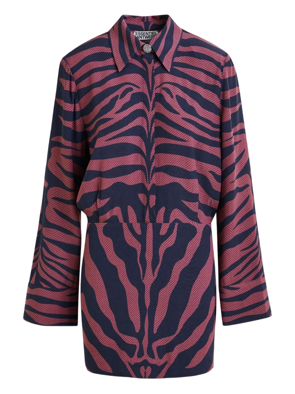 Essentiel Antwerp zebra-print mini dress - ピンク Essentiel Antwerp zebra-print mini dress - ピンク