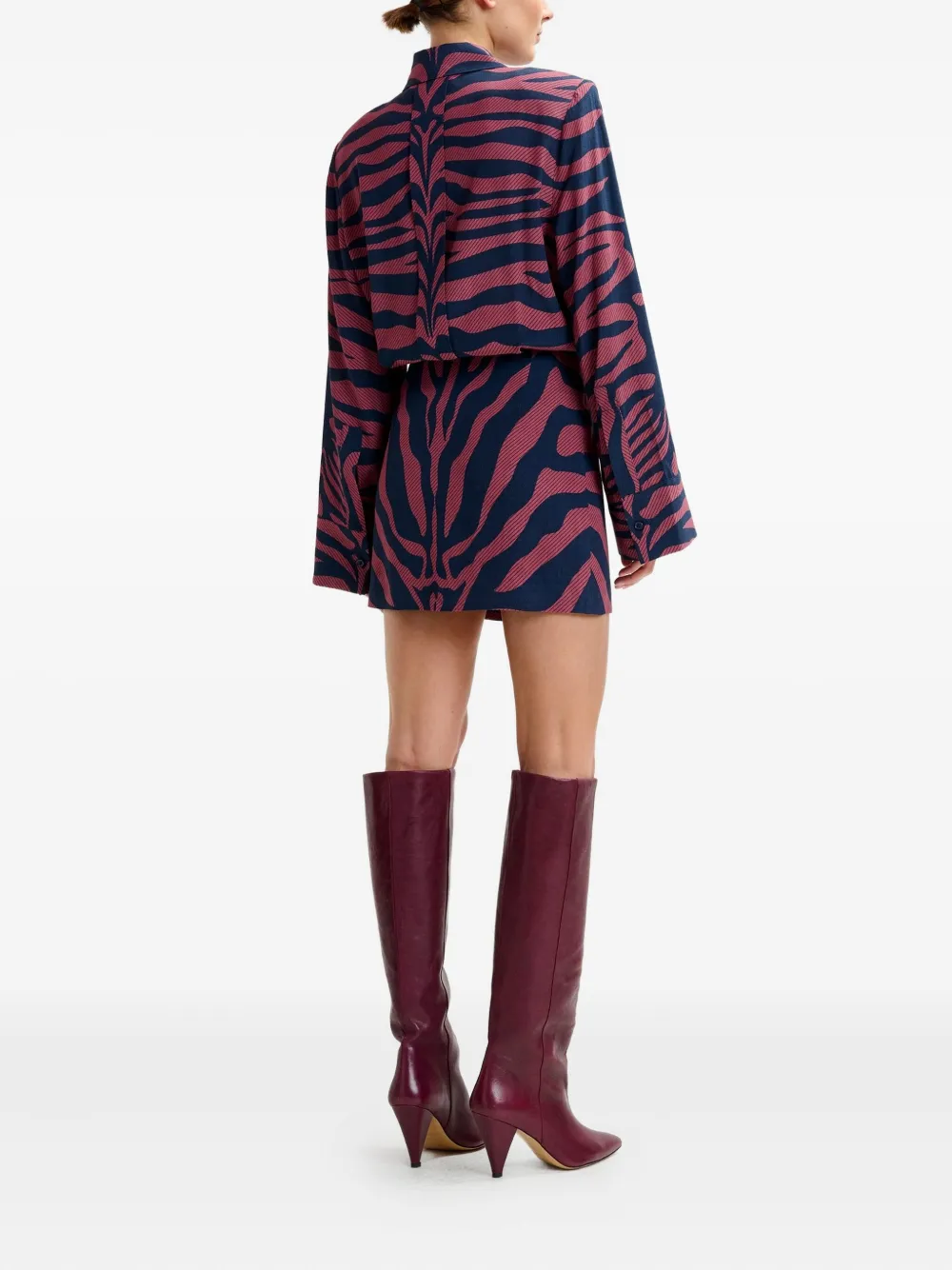 Essentiel Antwerp Mini-jurk met zebraprint Roze
