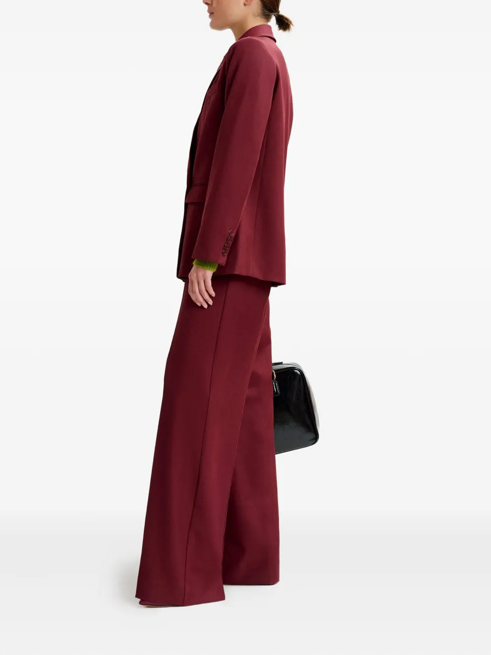 Essentiel Antwerp Izi Pressed-crease Trousers In Red
