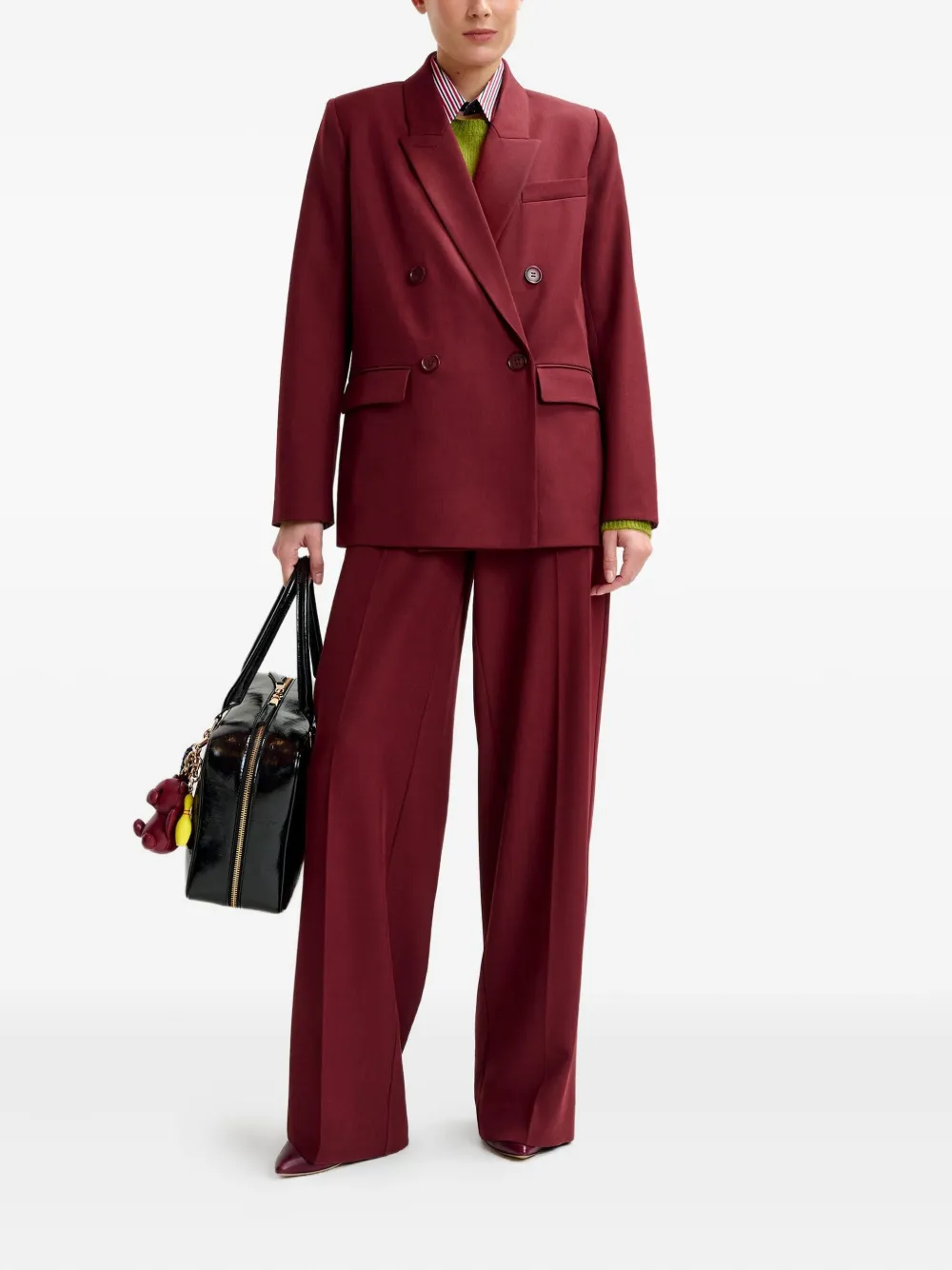 Essentiel Antwerp Izi Pressed-crease Trousers In Red