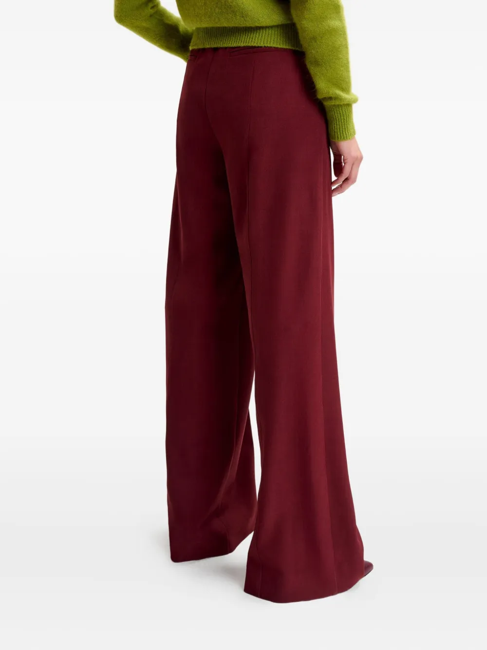 Essentiel Antwerp Izi Pressed-crease Trousers In Red