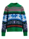 Essentiel Antwerp geometric-pattern sweater - Green