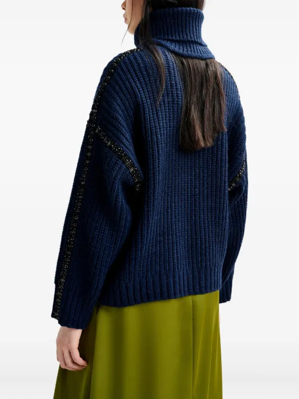 Essentiel Antwerp Indsay crew-neck Sweater Blue FARFETCH JO