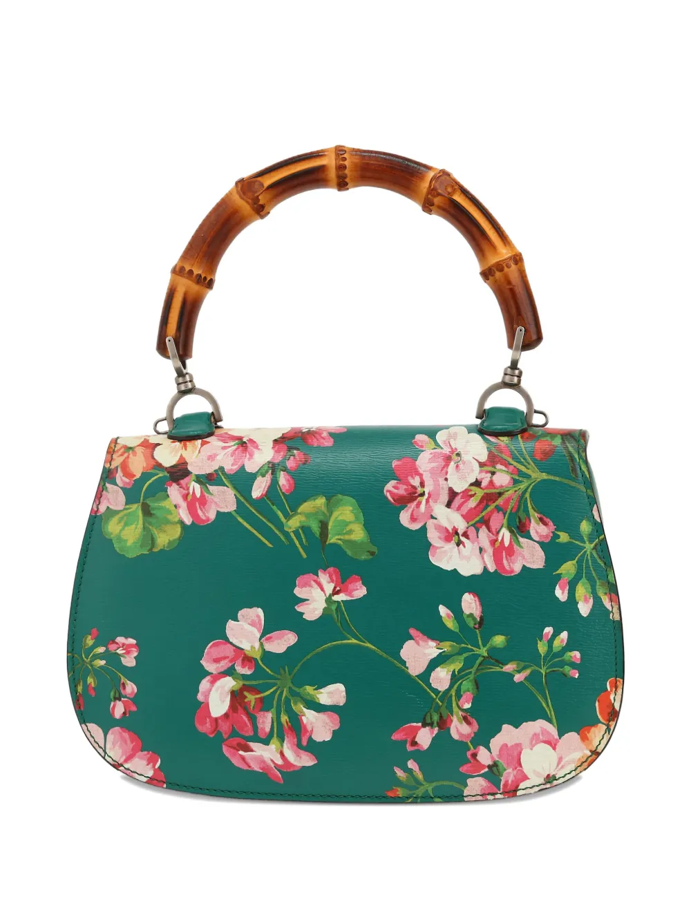 Gucci Pre-Owned bolso satchel Bamboo Blooms con motivo floral | Image 2