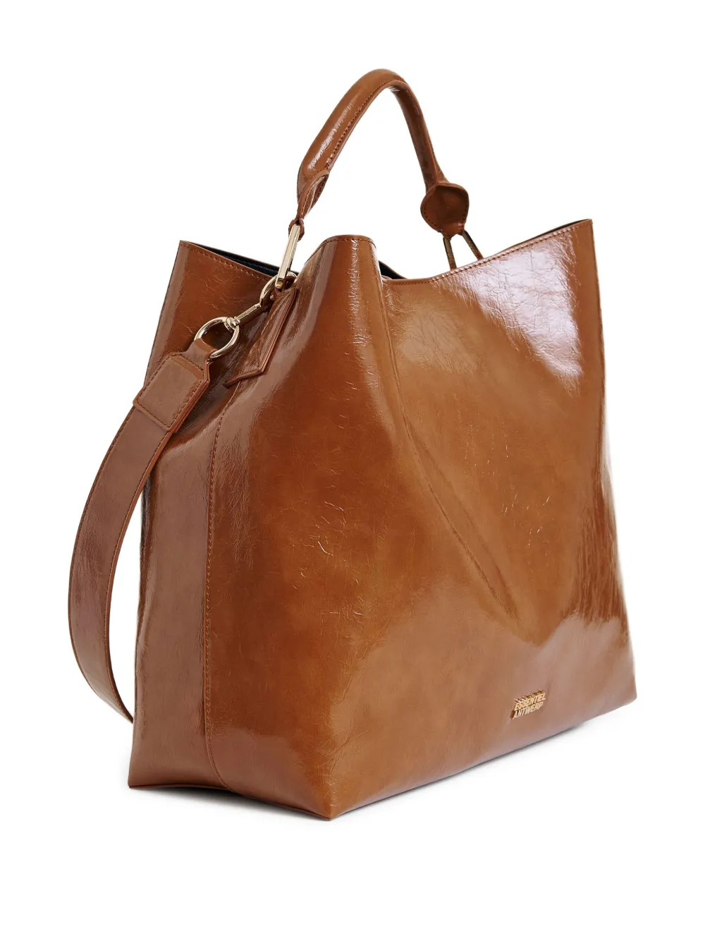 Essentiel Antwerp Hurley leather tote bag - Bruin
