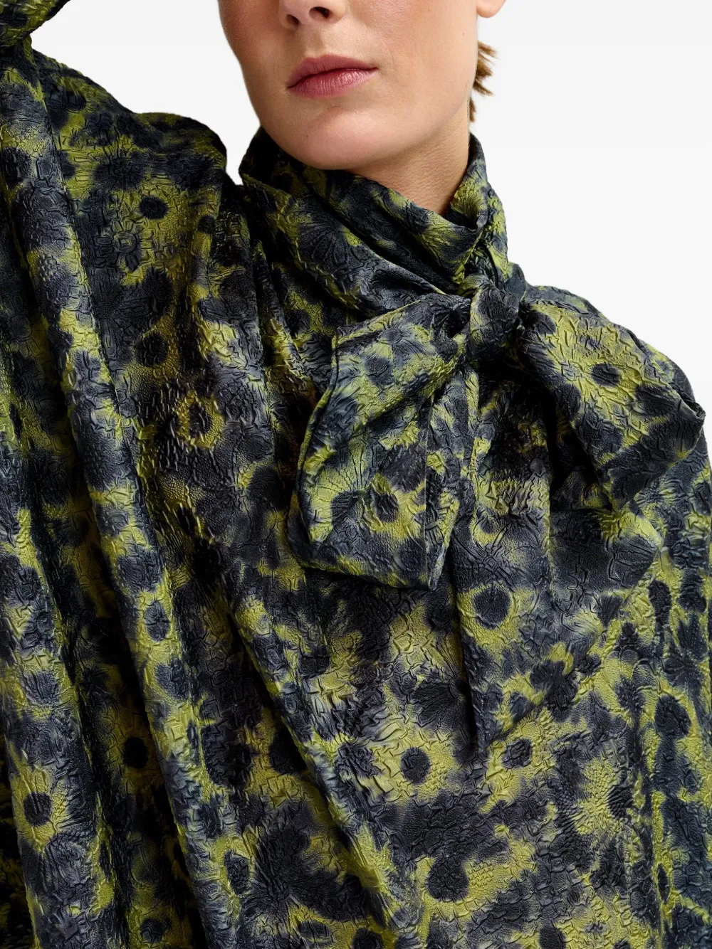 Essentiel Antwerp Midi-jurk met bloemenprint Groen