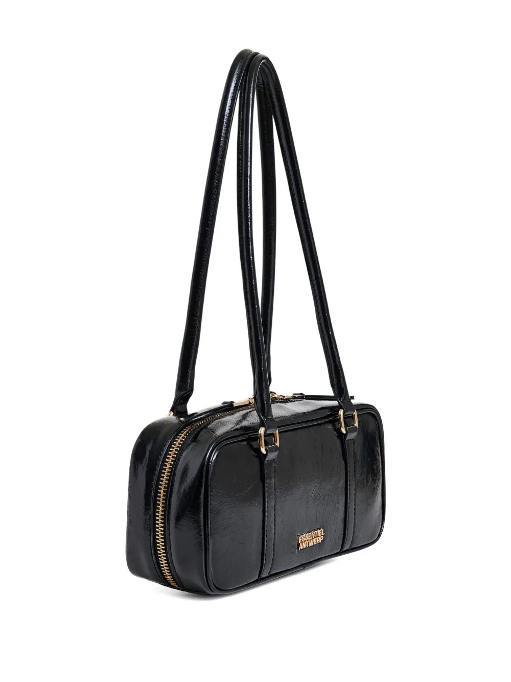 Essentiel Antwerp Izodiac Zip-fastening Shoulder Bag In Black