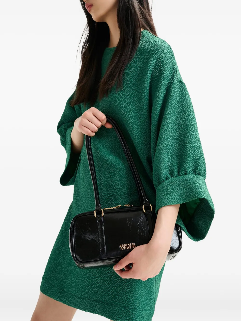 Essentiel Antwerp Izodiac zip-fastening shoulder bag - Zwart