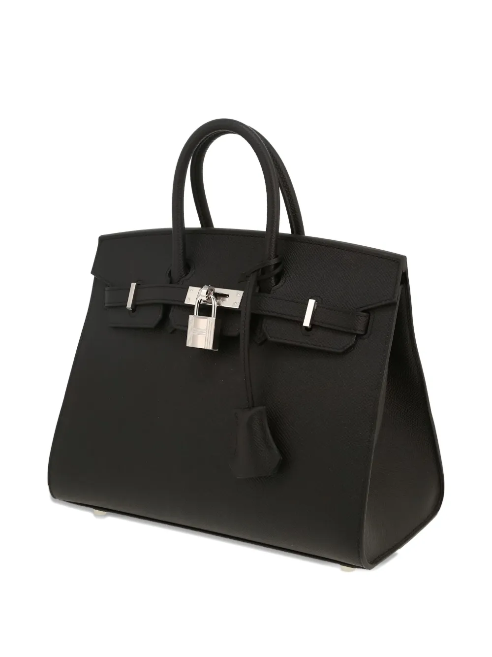 Pre-owned Hermes Birkin 25 Leather Handbag In Black