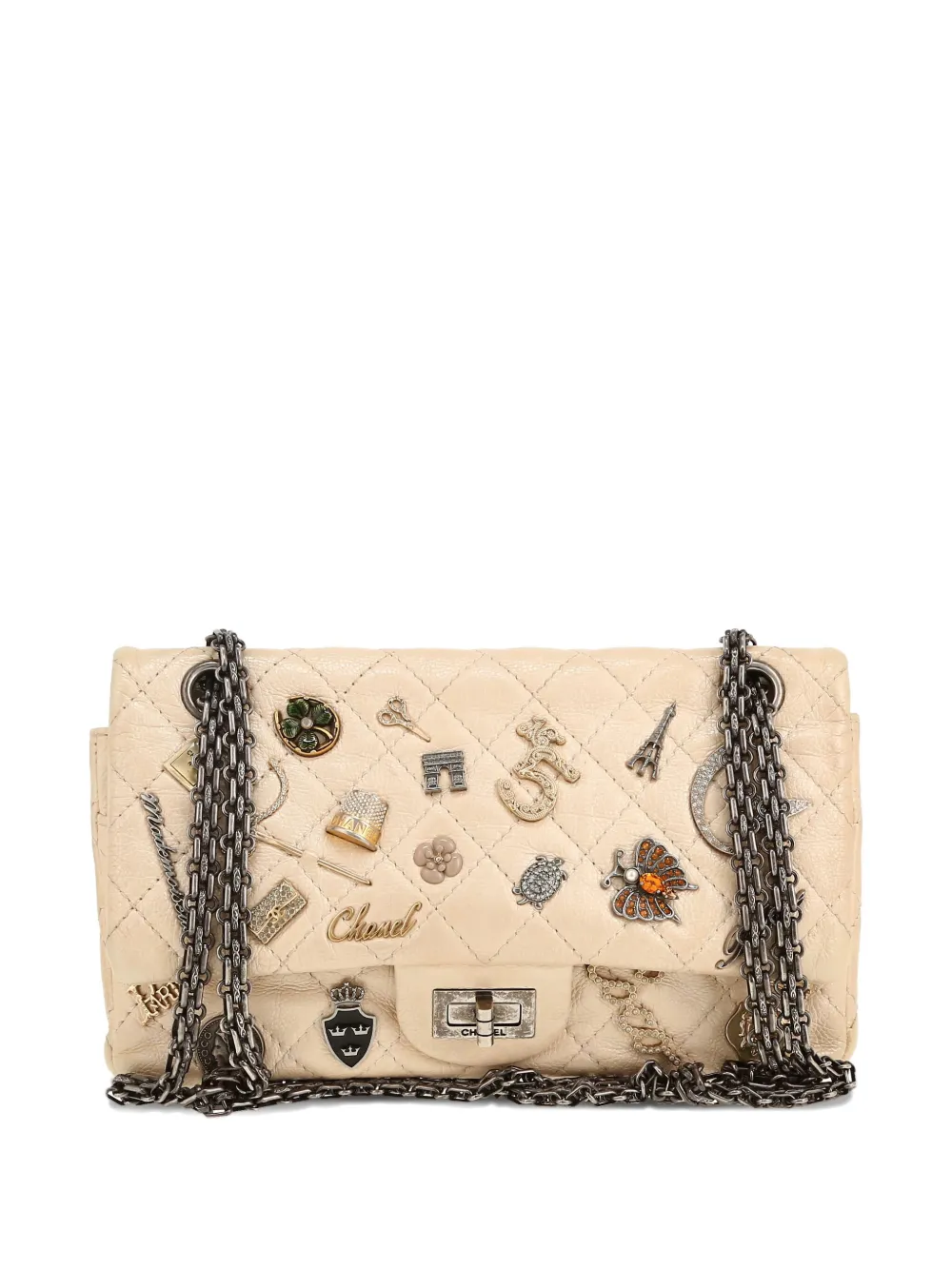 CHANEL Pre-Owned 2016s Lucky Charms Reissue 2.55 embellished shoulder CHANEL Pre-Owned 2016s Lucky Charms Reissue 2.55 embellished shoulder